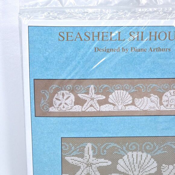 Vintage Imaginating Seashell Silhouette Cross Stitch Kit Diane Arthurs 1965K NOS - Picture 3 of 10